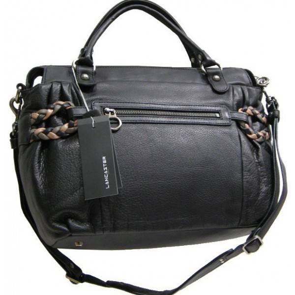 Sac à main femme de marque Lancaster cuir noir 572-16 Sac à main femme de marque Lancaster cuir noir 572-16