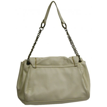 Sac porté épaule Playboy à rabat beige et doré P7623  PLAYBOY - 2