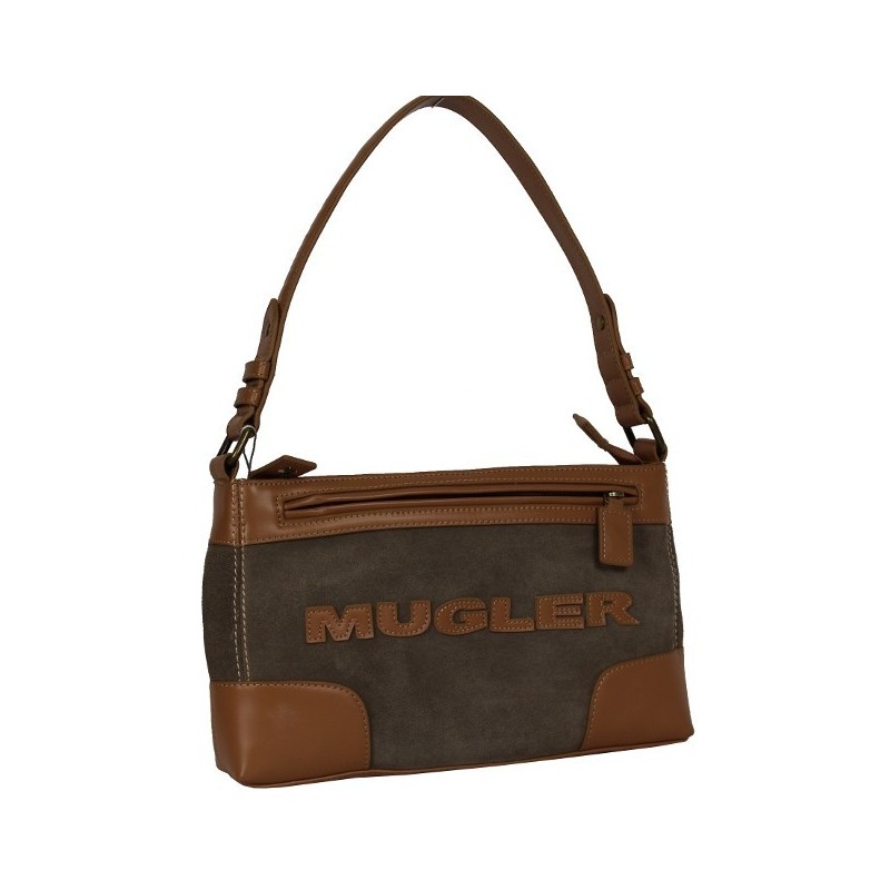 Petit sac porté épaule Thierry Mugler en cuir gris et marron Natural 3 THIERRY MUGLER - 1