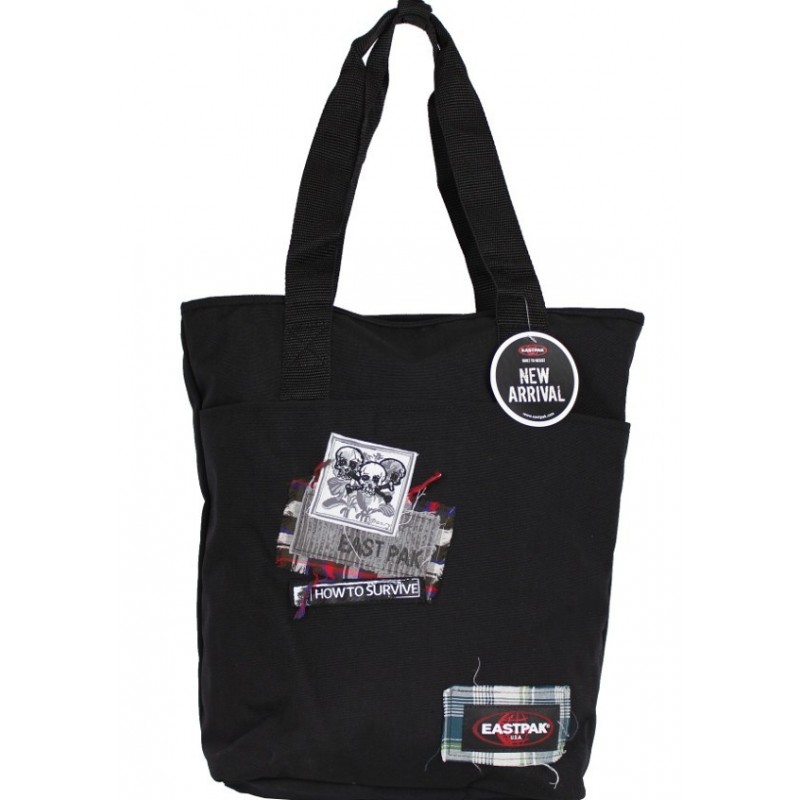 Sac cabas noir tête de mort Eastpak k588 Shopper 844 Skull Patches EASTPAK - 1 Sac cabas noir tête de mort Eastpak k588 Shopper 844 Skull Patches EASTPAK - 1