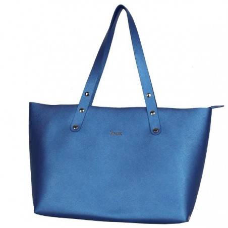 Sac cabas Texier fabrication France Studbags 26109 bleu TEXIER - 1