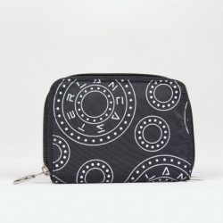 Porte monnaie à zip toile bicolore motif gros rond Lancaster 102-01 LANCASTER - 3
