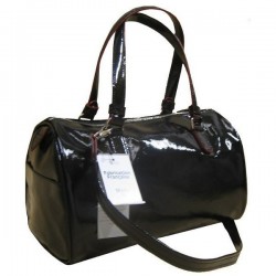 Sac à main bowling vernis noir de marque Texier France 23615 Ophélie TEXIER - 2 Sac à main bowling vernis noir de marque Texier France 23615 Ophélie TEXIER - 2