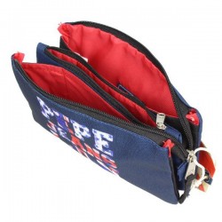 Trousse Pepe Jeans logo Anglais bleu marine double Pepe Jeans - 2