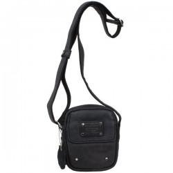 Pochette en cuir de marque Wylson en cuir noir w8144-6  WYLSON - 1