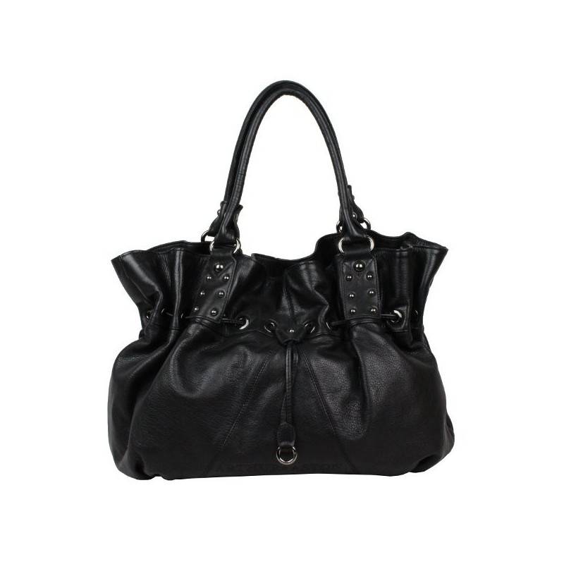 Sac à main rond bourse cuir noir Arthur et Aston 1069-08 ARTHUR & ASTON - 1 Sac à main rond bourse cuir noir Arthur et Aston 1069-08 ARTHUR & ASTON - 1