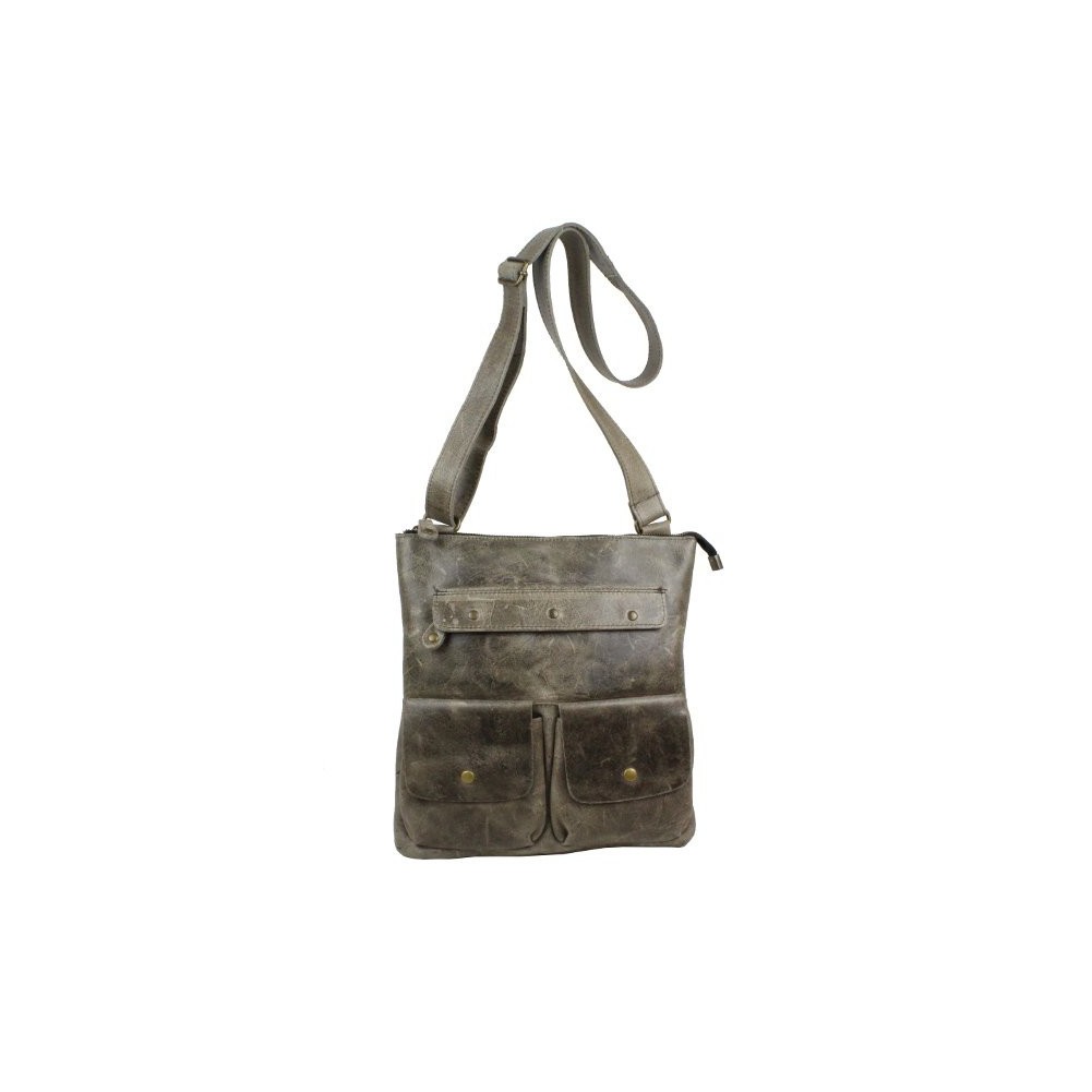 Sac bandoulière zip cuir vieilli Bruno Rossi S2 Bruno Rossi - 6