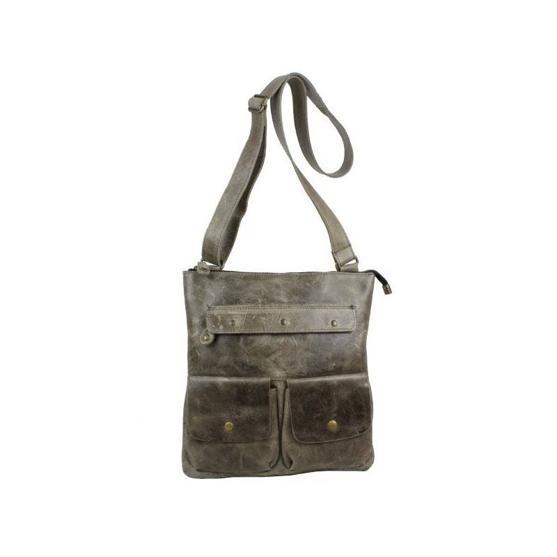 Sac bandoulière zip cuir vieilli Bruno Rossi S2 Bruno Rossi - 6