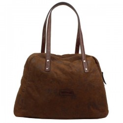Sac cabas demi rond marron Patrick Blanc 101040 PATRICK BLANC - 1