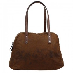 Sac cabas demi rond marron Patrick Blanc 101040 PATRICK BLANC - 4