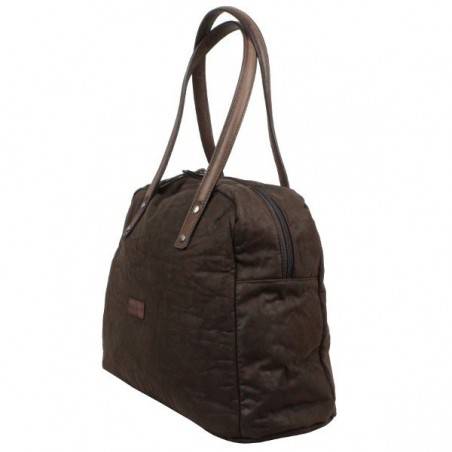 Sac cabas demi rond marron Patrick Blanc 101040 PATRICK BLANC - 7