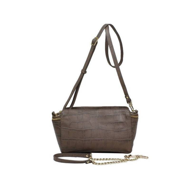 Petit sac bandoulière ou épaule en cuir façon croco Arthur & Aston 1453-08 ARTHUR & ASTON - 1