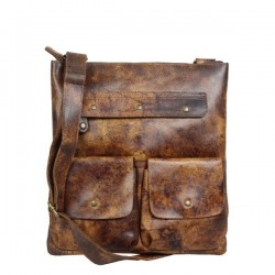 Sac bandoulière zip cuir vieilli Bruno Rossi S2 Bruno Rossi - 4