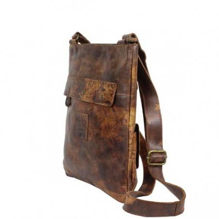 Sac bandoulière zip cuir vieilli Bruno Rossi S2 Bruno Rossi - 2