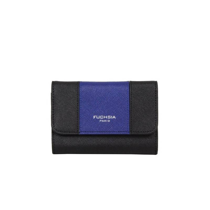 Porte monnaie Fuchsia Marina cuir saffiano bicolore F9572-1 FUCHSIA - 1 Porte monnaie Fuchsia Marina cuir saffiano bicolore F9572-1 FUCHSIA - 1