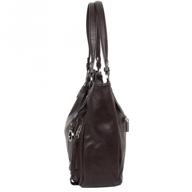 Sac en cuir souple Patrick Blanc forme petit cabas 100119