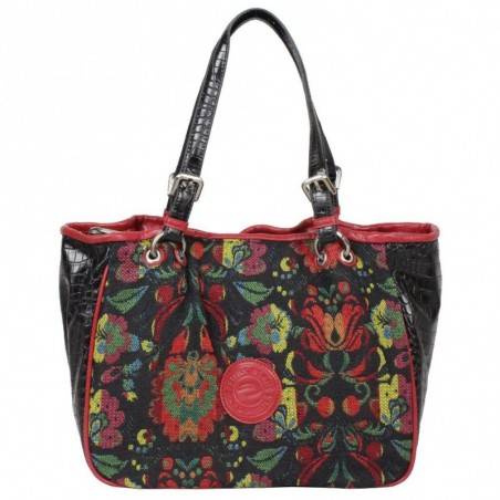 Sac cabas Patrick Blanc imprimé multicolore toile 524040 PATRICK BLANC - 5