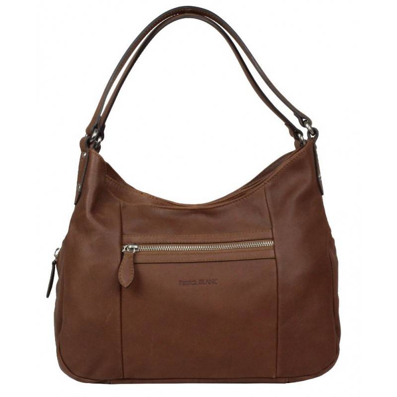 Sac épaule Patrick Blanc cuir souple 109038 Marron PATRICK BLANC - 1 Sac épaule Patrick Blanc cuir souple 109038 Marron PATRICK BLANC - 1
