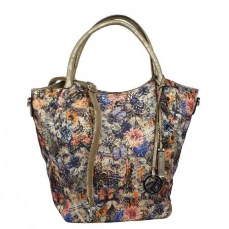 Sac à main motif imprimé floral métallisé 2977L Eternel - 1