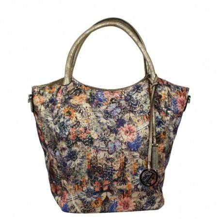 Sac à main imprimé fleuri métallisé 2977L Eternel - 5