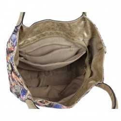 Sac à main imprimé fleuri métallisé 2977L Eternel - 4