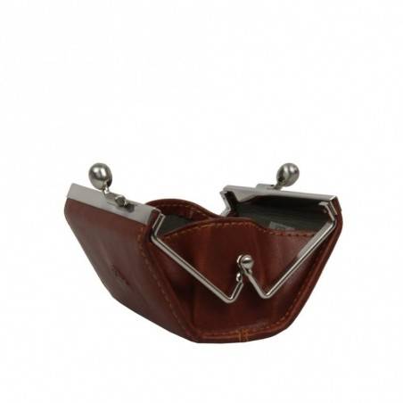 Petit porte monnaie fermoir femme cuir végétal vintage Tony Perotti V352 Tony PEROTTI - 7