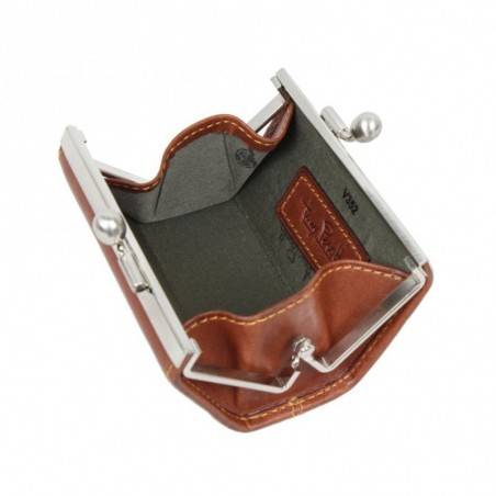 Petit porte monnaie fermoir femme cuir végétal vintage Tony Perotti V352 Tony PEROTTI - 6