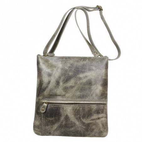 Sac bandoulière plat cuir vieilli Bruno Rossi S51G Bruno Rossi - 1