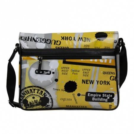 Sac bandoulière Patrick Blanc imprimé multicolore Taxi New Yorkais 504054 Central Park PATRICK BLANC - 2