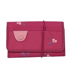 Trousse Delsey toile aménagé 0344174 09 fleurs japonaises plumier plat  DELSEY - 1