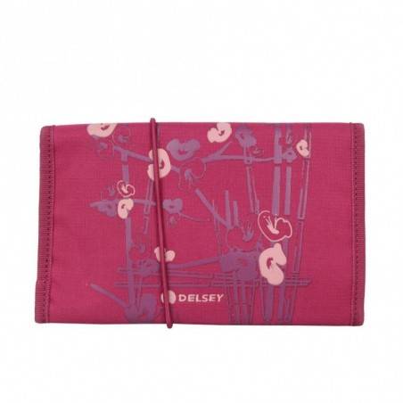 Trousse Delsey toile aménagé 0344174 09 fleurs japonaises plumier plat  DELSEY - 2