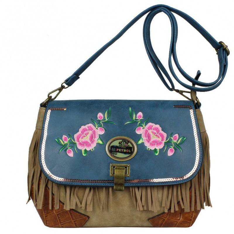 Sac épaule tissu imprimé SMASH LTR-LISA BAG LILI PETROL - 1 Sac épaule tissu imprimé SMASH LTR-LISA BAG LILI PETROL - 1