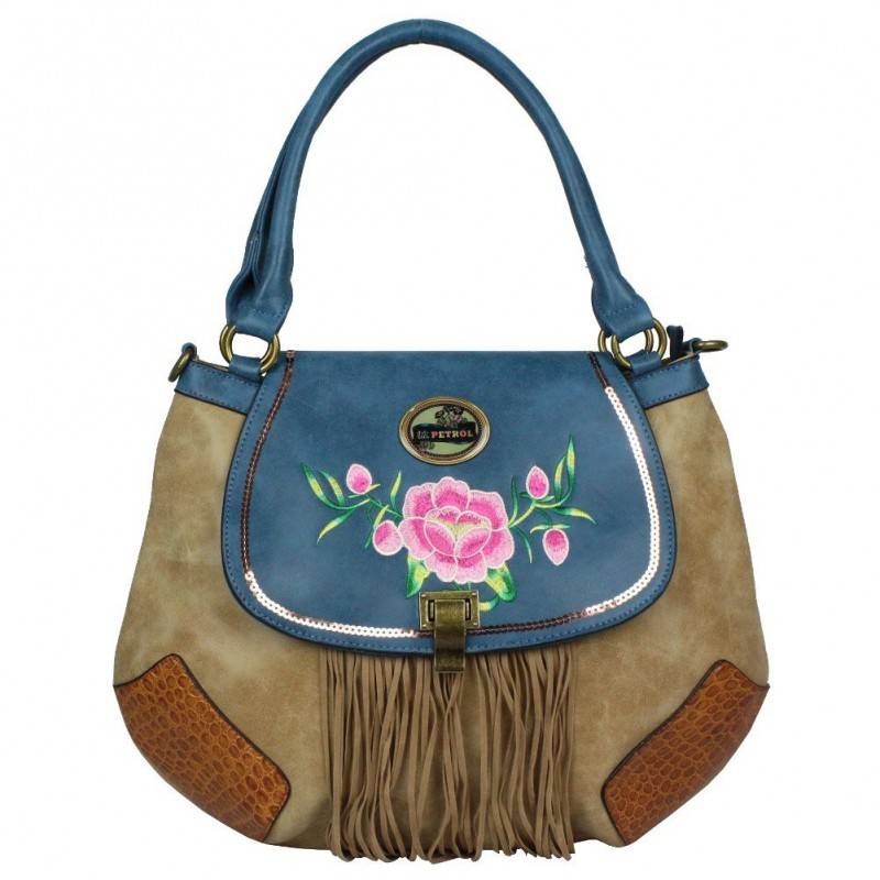 Sac épaule frange Lili Petrol CH23 LILI PETROL - 1 Sac épaule frange Lili Petrol CH23 LILI PETROL - 1