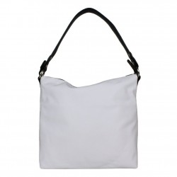 Sac cabas cuir blanc Texier avec visage noir 21004V TEXIER - 2