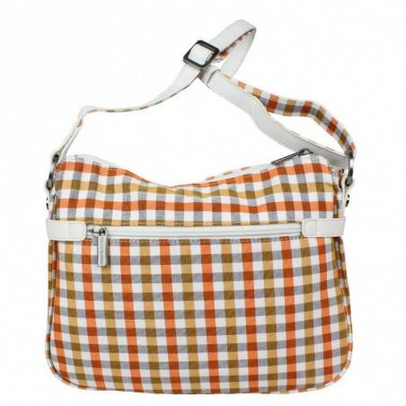 Sac femme de marque Patrick en vichy blanc et violet 511027 PATRICK BLANC - 2