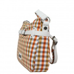 Sac bandoulière Patrick Blanc damier vichy sur fond blanc 511027 PATRICK BLANC - 3