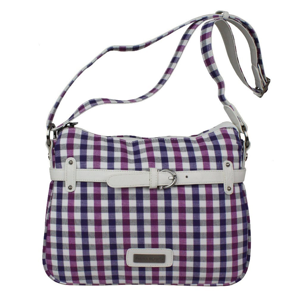 Sac Patrick Blanc damier vichy sur fond blanc 511027 PATRICK BLANC - 5