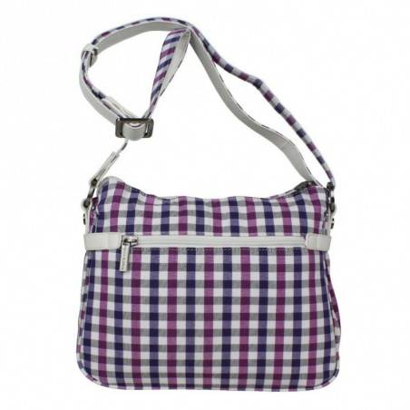 Sac bandoulière Patrick Blanc damier vichy sur fond blanc 511027 PATRICK BLANC - 6