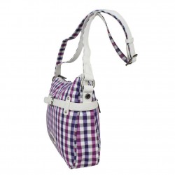 Sac bandoulière Patrick Blanc damier vichy sur fond blanc 511027 PATRICK BLANC - 7