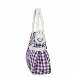 Sac femme de marque Patrick en vichy blanc et violet 511027 PATRICK BLANC - 3