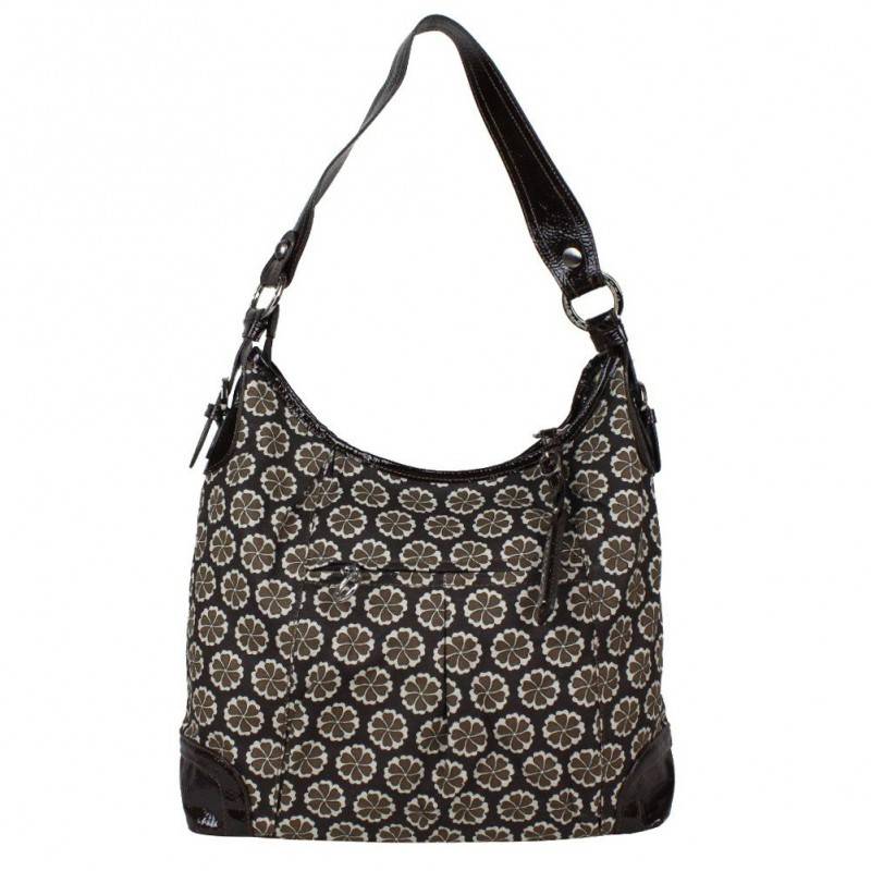Sac seau incurvé toile motif floral Lancaster 501-11 LANCASTER - 1 Sac seau incurvé toile motif floral Lancaster 501-11 LANCASTER - 1