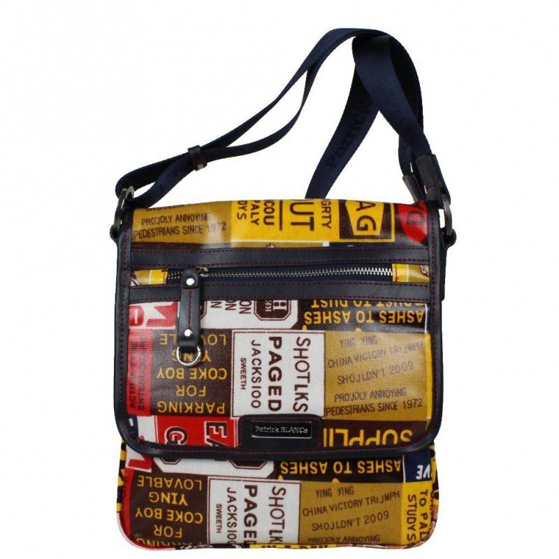 Sac bandoulière Patrick Blanc motif multicolore Pub 502034 PATRICK BLANC - 1 Sac bandoulière Patrick Blanc motif multicolore Pub 502034 PATRICK BLANC - 1