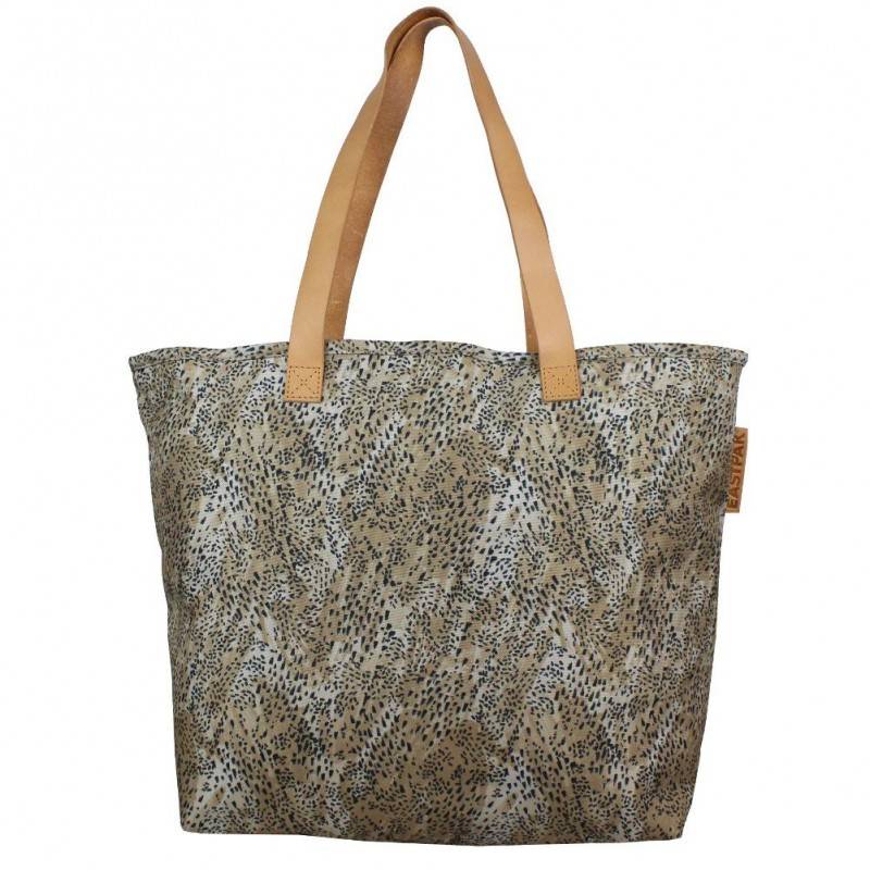 Cabas toile cuir Eastpak Ek858 Flask 50M Leopard motif beige EASTPAK - 1 Cabas toile cuir Eastpak Ek858 Flask 50M Leopard motif beige EASTPAK - 1