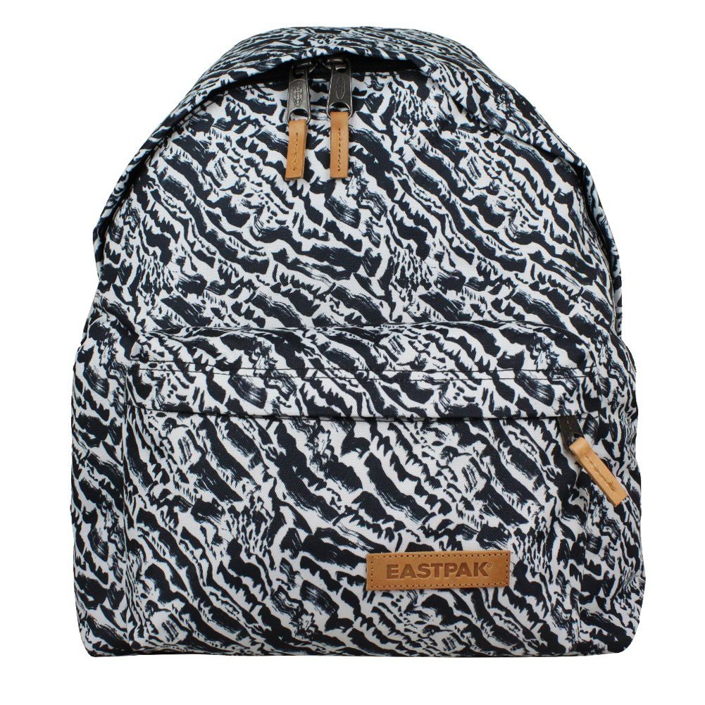 Sac ?� dos Eastpak EK620 toile / cuir motif noir blanc 47M Bark