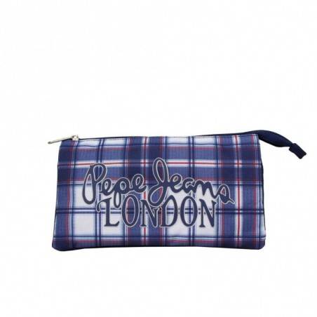 Trousse Pepe Jeans bleu trousse double à soufflets 1264301 Pepe Jeans - 1