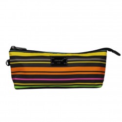 Pochette femme petite trousse maquillage ou crayons de marque fuchsia f9335-4 noir FUCHSIA - 1