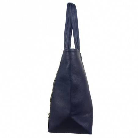 Grand sac cabas zip trapèze Fuchsia F1598-1 FUCHSIA - 2