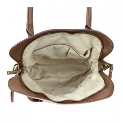 Sac à main motif imprimé SMASH Tahiti beige camel SMASH - 3