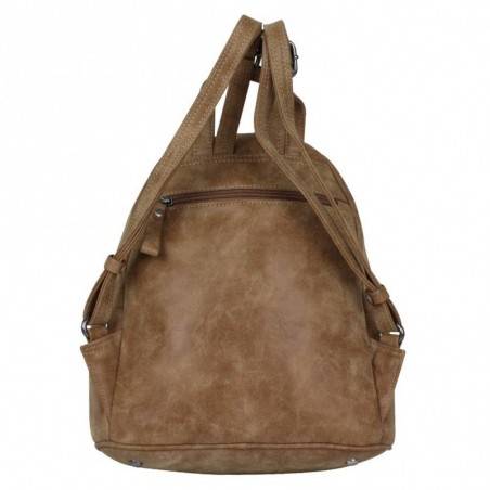 Sac au dos perfo imitation cuir vieilli Fuchsia People FUCHSIA - 14