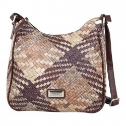 Sac bandoulière effet tressé Fuchsia F9630 Andrea FUCHSIA - 13